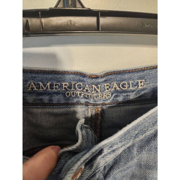 American Eagle size 18 Hi Rise Festival Destroyed Shortie Jean Shorts - Picture 3 of 6